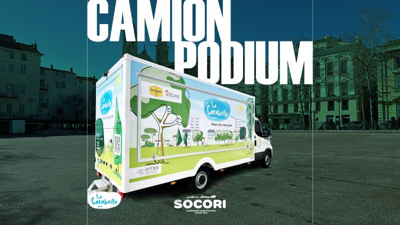 Camion Podium - Apprentissage au tri des déchets - La Caravelle de Bordeaux